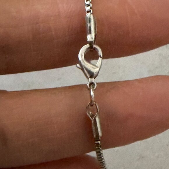 Vintage Theda .925 Sterling Marcasite Open Heart Pendant Necklace with 16" Chain - Picture 6 of 8